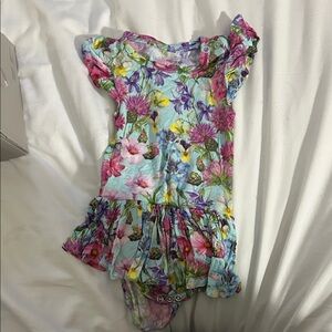 Posh Peanut Floral Kids One Piece - Multicolor